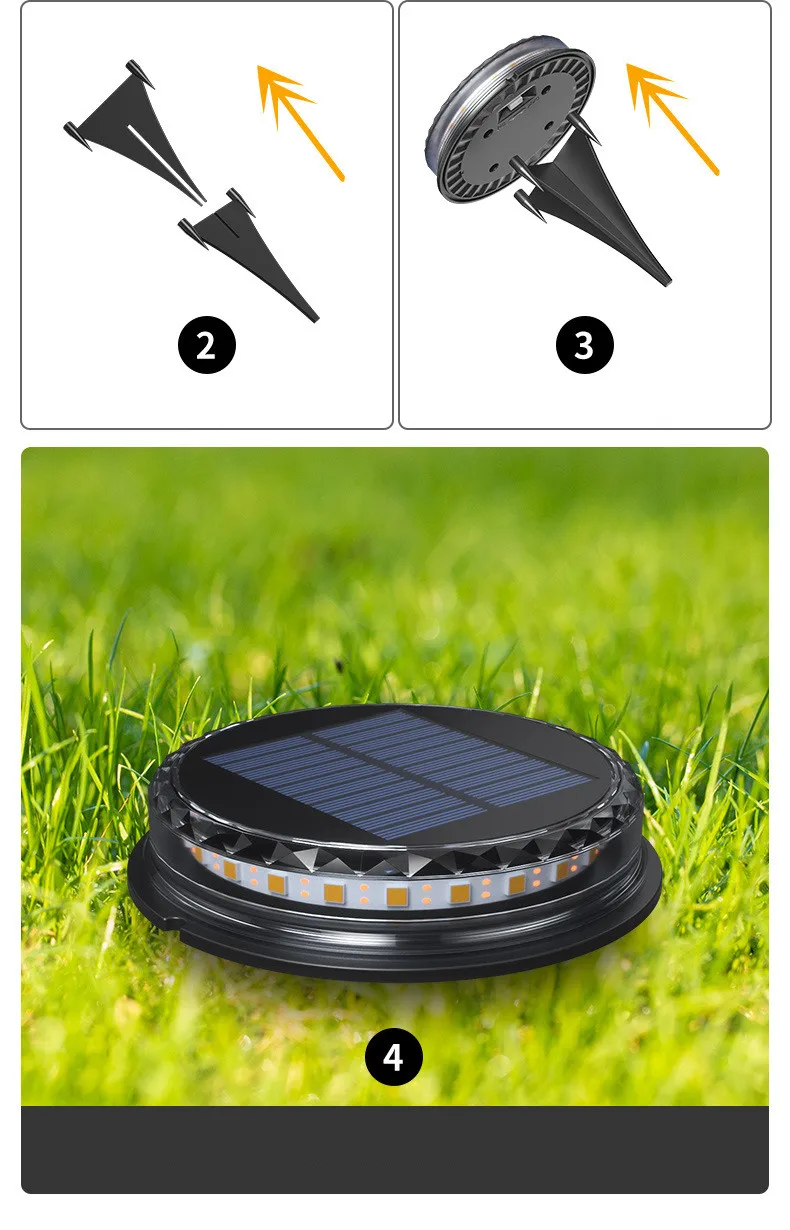 LED Solar Lawn Yard Led Solar Lights Buried Solar Garden Light Waterproof Outdoor PathWay Floor Under Ground Spot Lamp solar motion lights