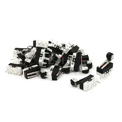 

20 x Short Hinge Roller Lever SPDT 3 Pin Momentary Micro Limit Switch AC 125V 1A