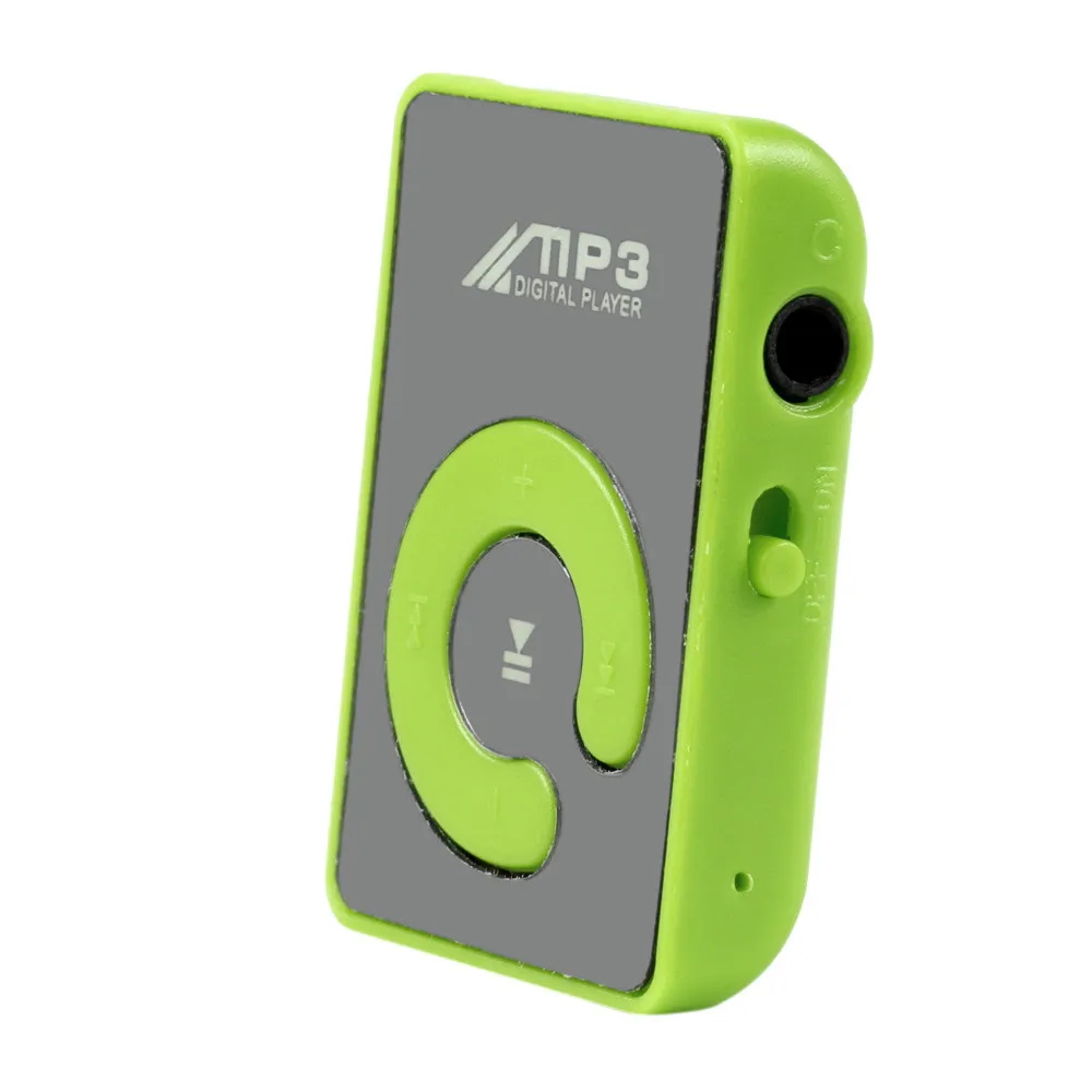 USB MP3-плеер с зажимом, портативный мини-медиаплеер с цветочным узором, металлический MP3-плеер, поддержка, карта MicroTF, гарнитура, FM радио, видео - Цвет: GN