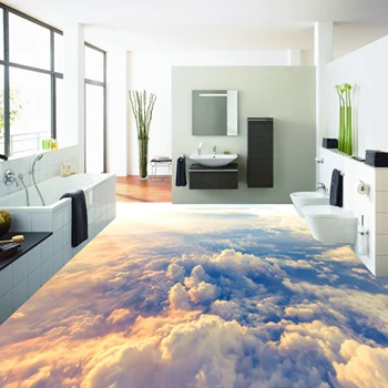 

[Self-Adhesive] 3D Clouds Under The Setting Sun 143 Floor Wallpaper Mural Wall Print Decal Wall Murals