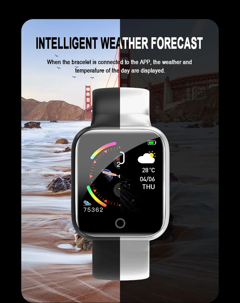 Hollvada, женские Смарт-часы, мужские, монитор здоровья, напоминание о звонках, фитнес-трекер, дисплей погоды для Apple Watch, умные часы