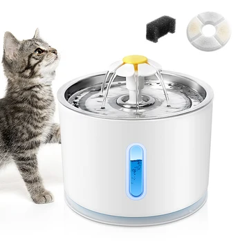 

2.4L Automatic Electric Pet Water Fountain Cat/Dog Drinking Dispenser with Filter LBShipping