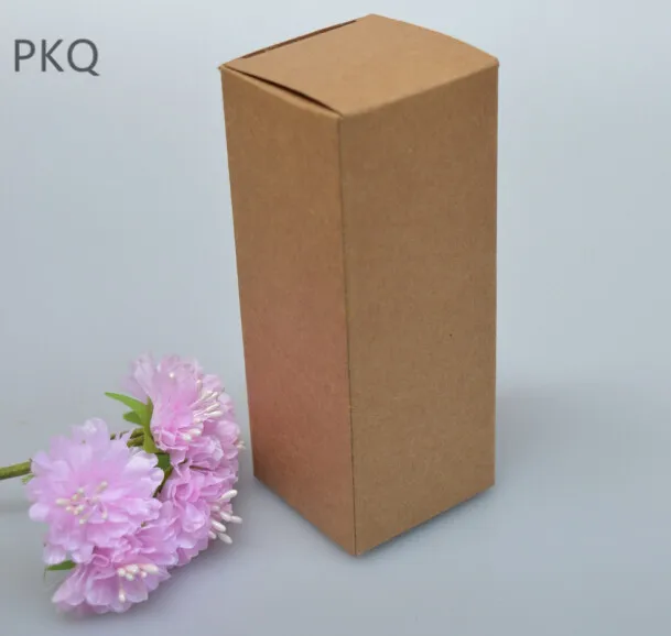 

10pcs Kraft Paper cardboard box Lipstick Cosmetic Perfume Bottle Kraft Paper Box Essential Oil Packaging Box