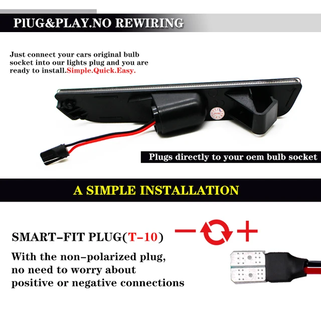 Kit Luci Anteriori LED Sequenziali Per Ford Mustang 2015-2017 - Amber + Bianco, Lens Fumè, No Error - Foto 6