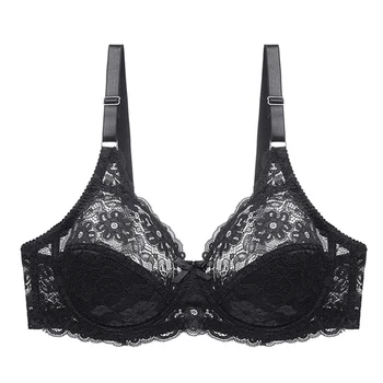 

Adjustable Bra Tops For Women Three-Hook-and-Eye Breathable Bra Sexy Underwear Thin Lace Bra Underwire Ladies Intimates