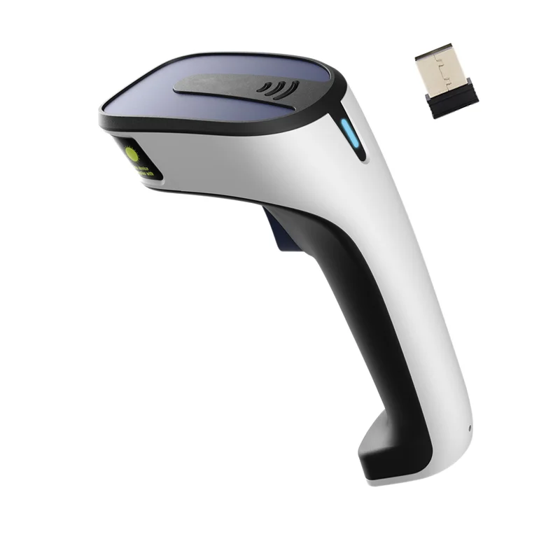 Barcode Scanner Fashion Wireless Red Light Scanner Bar Code QR Scan Gun 1D 2D Fast Recognition With Built In Battery