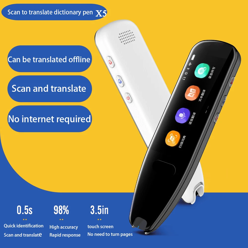 Smart 112 Language Voice Translator 3.5 Inch Screen Offline+WIFI