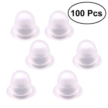 

100pcs Soft Silicone Tattoo Ink Caps Disposable Ink Cups Permanent Eyelash Makeup Eyebrow Tattooing Pigment Container Tattoo Kit