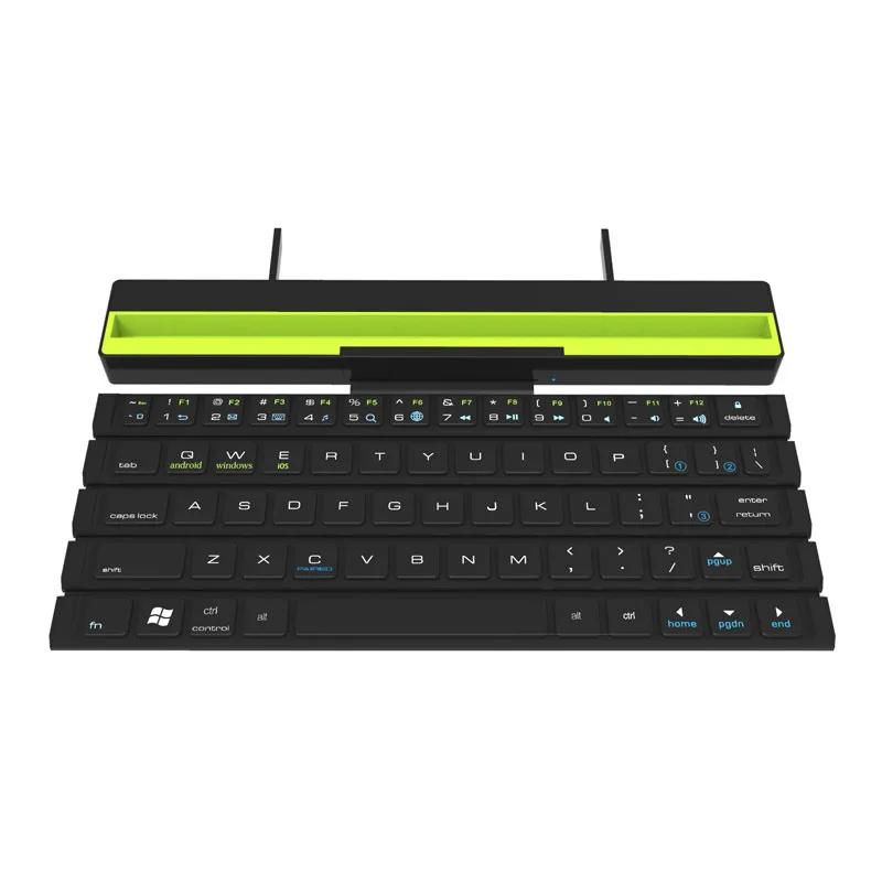

Reel Keyboard Outdoor Portable Wireless Bluetooth 64-Key Folding Mini Keyboard Without Battery Black Plastic
