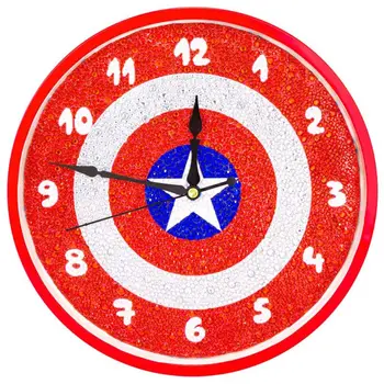

DIY Clock Diamond Painting Kits , Wall Decor with Colorful Diamonds ,Kids Arts and Crafts Kit Includes Clock ,Gifts