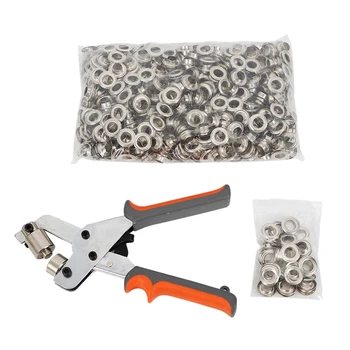 

GTBL Portable Metal Manual Grommet Machine Eyelet Hand Press Tool Banner＋500 Grommets