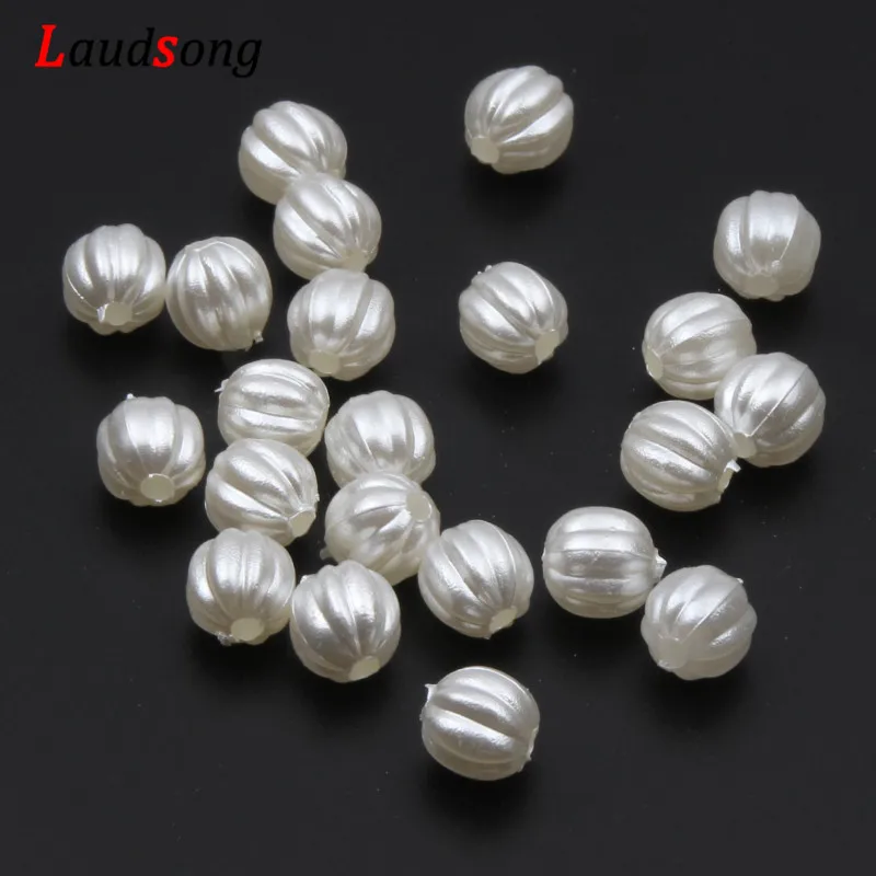 

100pcs 8mm Imitation Pearls Watermelon Round Loose Beads Acrylic Spacer Beads For Diy Necklace Bracelets Jewelry Making