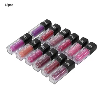 

12 Colors/set With Not Fade Lip Glossy Matte Lipstick Liquid Long Lasting Pro Beauty Makeup Q2501 Drop Shipping Wholesale