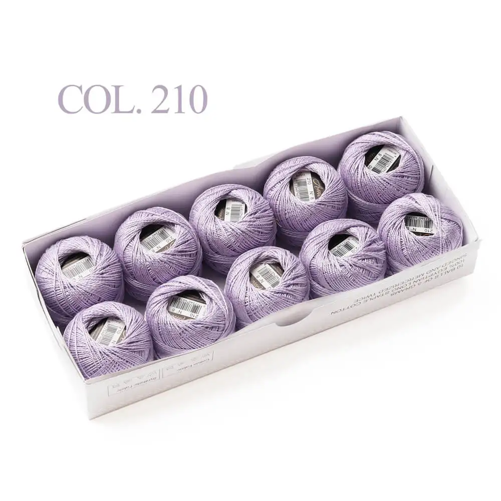 Size 8 Pearl Cotton Crochet Thread Double Mercerized Long Staple Egyptian Cotton DM*C 120 Colors Available 10 Balls Box 43 Yards
