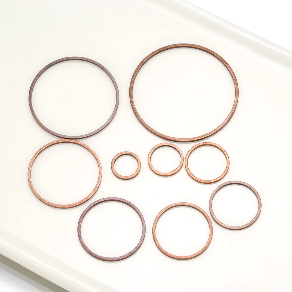 10-50 pcs 8-60mm Brass closed ring circle earring hoop for diy bracelet pendant connectors handmake jewelry making accessories