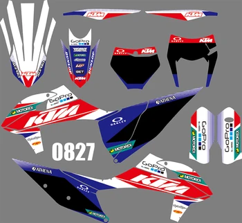 

0827 Motorcycle Team Graphic & Backgrounds Decal Sticker Kits for KTM EXC XC XCF 2020 & SX SXF 2019 2020