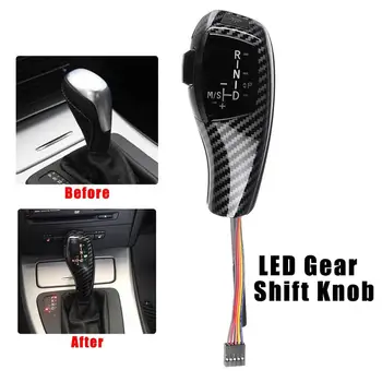 

LED Manual Gear Shift Knob Stick Lever LHD Shifter Knob Auto Parts Replacement For E46 E60 E61