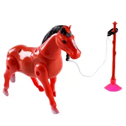 Горячая пластиковая электрическая лошадка вокруг ворса, круглая игрушка, фигурка, игрушки, электрическая пластиковая мультяшная лошадка
