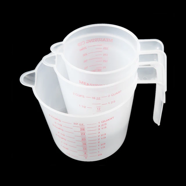 250/500/1000 Ml Műanyag Mérőpohár Kancsó Öntsön Kifolyó Felszíni Konyhai Szerszám Minősége