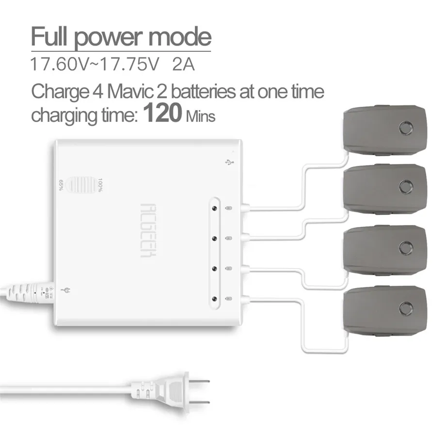 6 in 1 Mavic 2 Charger Battery Charge Remote Control phone Tablet Charge For DJI mavic 2 ProZoom Charger Hub With USB Port-2