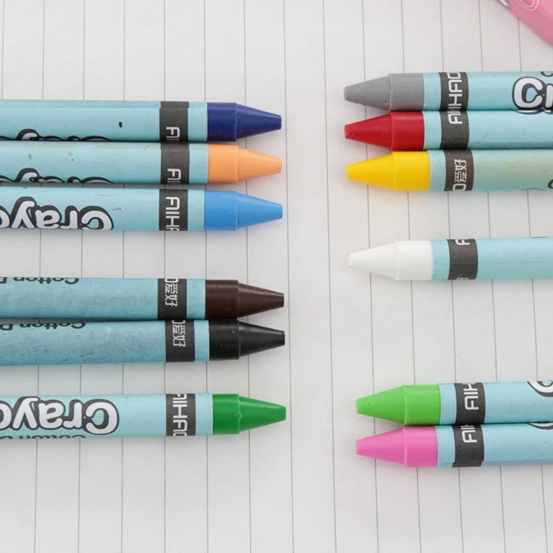 

1 Set Wax Crayon Stick Kid Painting Drawing Sketching Art Tool 8/12/24 Colors 72XF