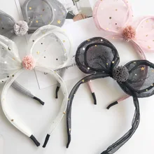 Милый обруч для волос в Корейском стиле со звездами и большими заячьими ушками; милые аксессуары для волос; вечерние аксессуары для волос; повязка на голову