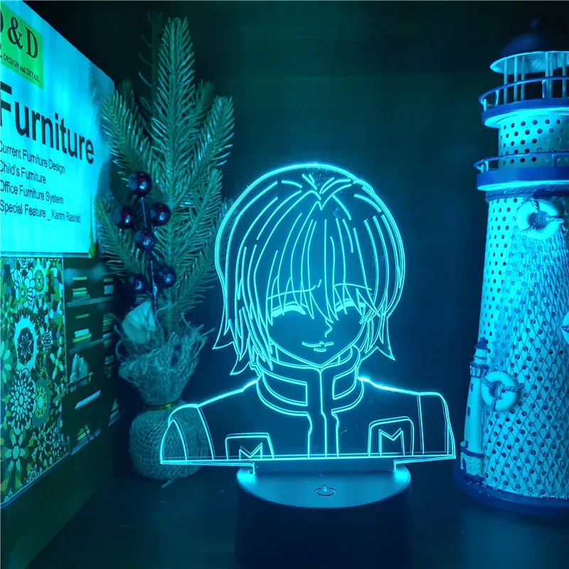 Аниме Hunter X 3D Lamp экшн фигурка Gon Freecss Killua Zoldyck Kurapika Hisoka Figma Спальня Декор HXH