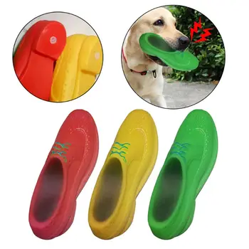 

Funny Pet Dog Toys Shoes Style Sounding Squeaky Silicone Puppy Chew Squeak Teeth Molar Tools