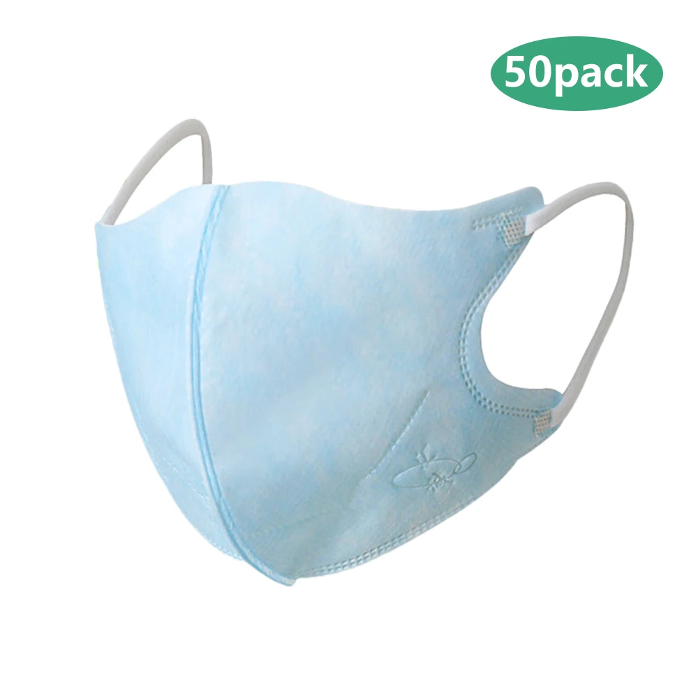 

Children's masks 3-Layers protective melt-blown cloth 3D dimensional masks Disposable Non-woven Dust Mask Anti-pollution 50pcs