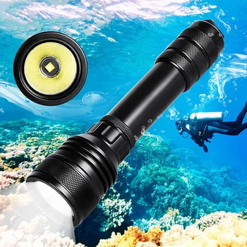 

Professional Flashlight for Diving 2000 Lumen XHP50 Underwater 150M Waterproof LED Scuba Diving Torch 18650