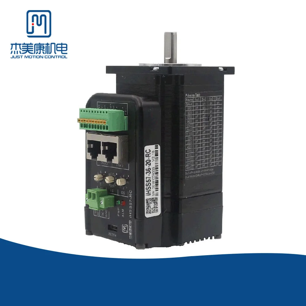 JMC nema 23 2 фазный 2нм 4.5A интегрированный автобус шаговый двигатель IHSS57 36 20 RC|Драйвер