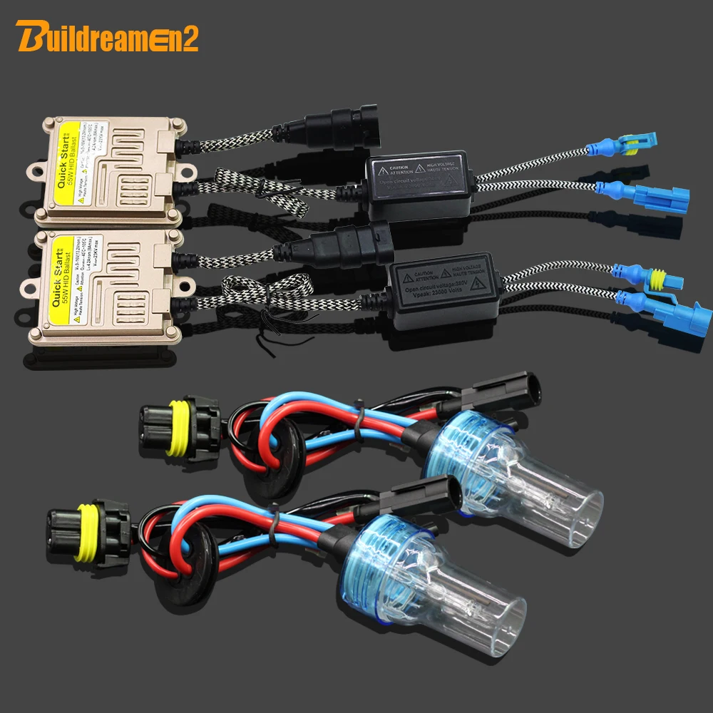 Buildreamen2 55 Вт 9005 9006 H1 H3 H7 H8 H9 H11 880 881 автомобильный светильник HID Xenon комплект AC блок