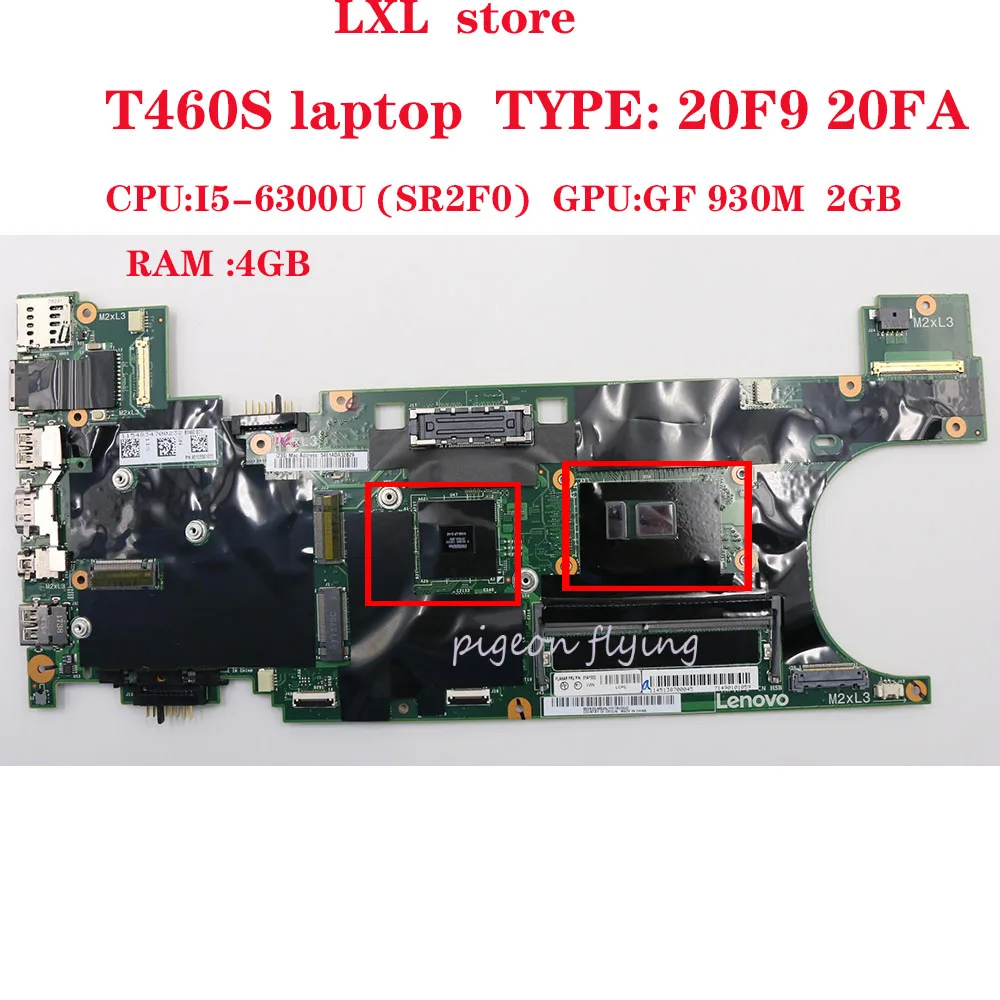 BT460 NM-A421 for lenovo Thinkpad laptop T460S motherboard Mainboard TYPE: 20F9 20FA CPU:I5-6300U G
