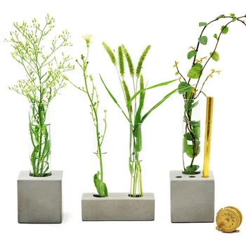

Concrete flowerpot molds Hydroponic planter pot molds Cement glass tube holer molds