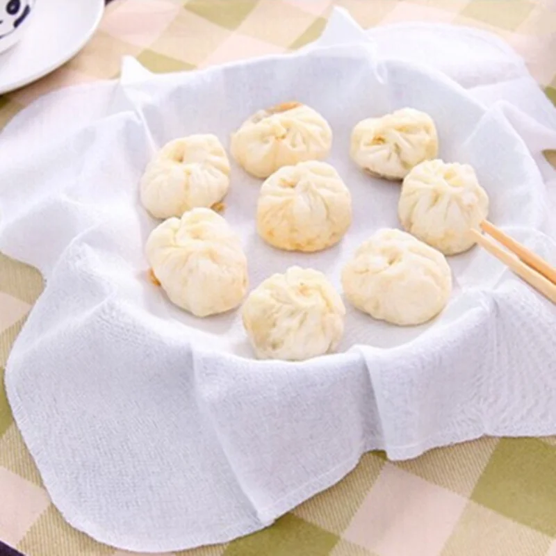 1Pc Reusable Natural Cotton Steamer Cloth Bread Bun Baking Mats Liners Kitchen Bakeware Tools | Дом и сад