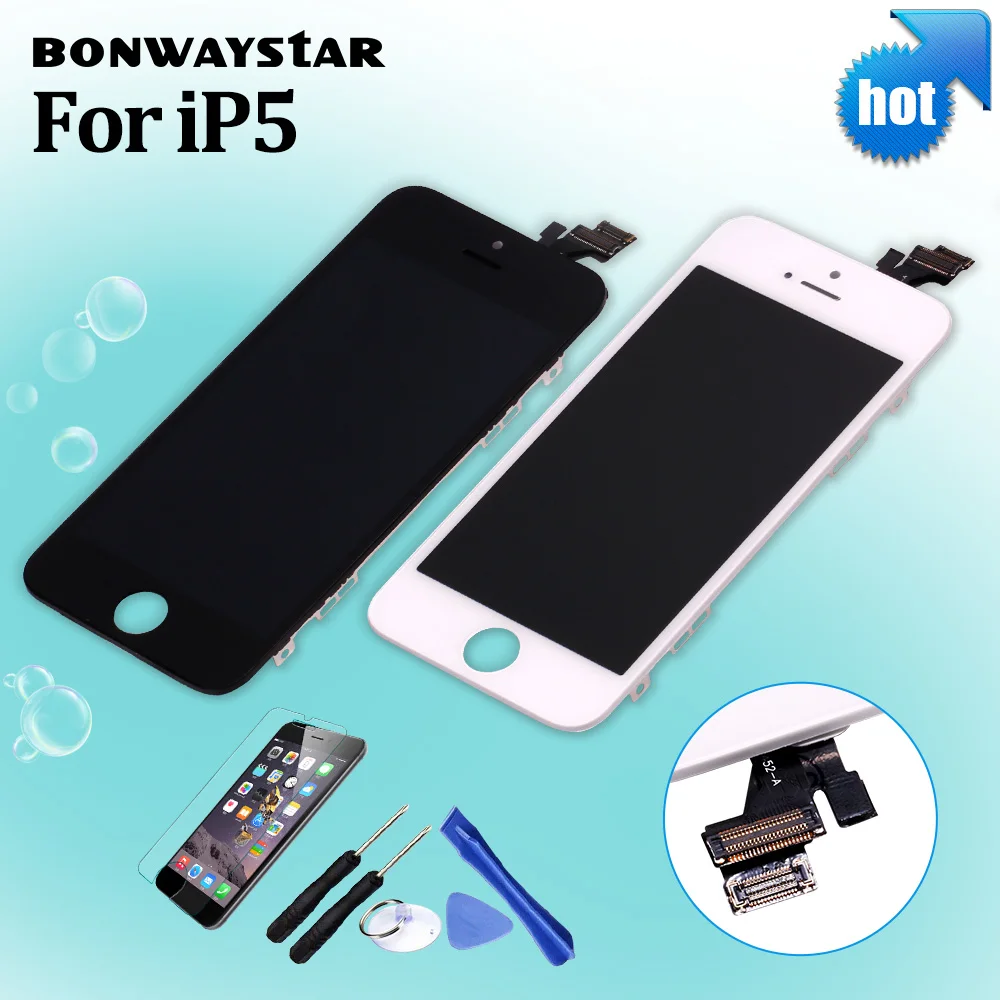 Bonwaystar AAA качественный экран для iPhone 5 ЖК-экран дисплей дигитайзер сенсорный