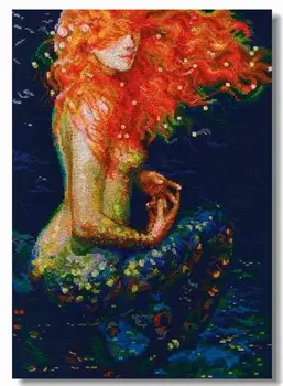 

GG Mouse avatar Counted Cross Stitch Kit Cross stitch RS cotton with cross stitch RTO M596 Deep Sea Mermaid