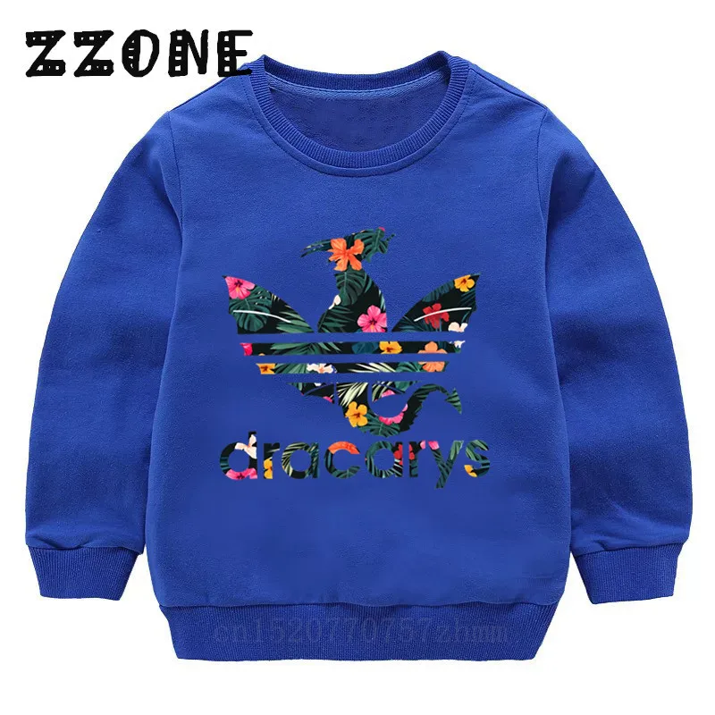 Детские толстовки с капюшоном, детские толстовки с изображением Старка, детские пуловеры, топы для девочек и мальчиков, осенняя одежда, KYT5289 - Цвет: 5289C-Blue
