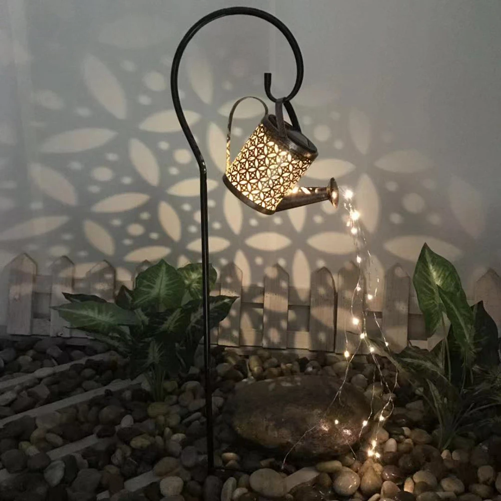 Gießkanne Lichterketten Star Shower Lichter Outdoor Garden Art Light Decoration 