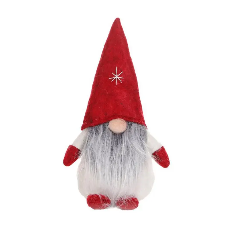 Плюшевая кукла Санта-гном, рождественское настольное украшение, Рождественское украшение для дома, бара, магазина, Рождественская Статуэтка скандинавского эльфа, подарок на праздник - Цвет: 19x11cm