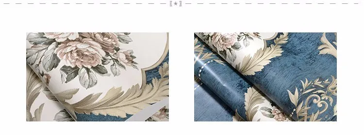 American Wallpaper Vintage Rustic Floral Wall Paper For Walls Non-woven Wallpapers For Living Room,bedroom Wallpaper 3d Flower