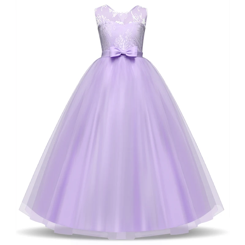 Teenage Girls Dress Summer Children's Clothing Party Elegant Princess Long Tulle Baby Girls Kids Lace Wedding Ceremony Dresses little girl skirt dress Dresses