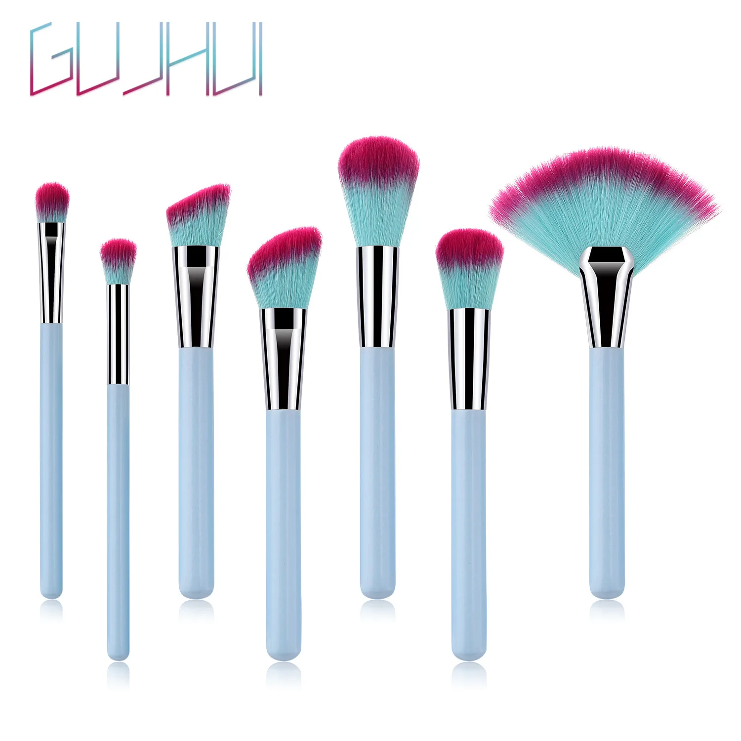 

Makeup Brushes Set Eye Shadow Foundation Powder Make Up Brush Cosmetic Beauty Tool Kit Hot Light Blue Color