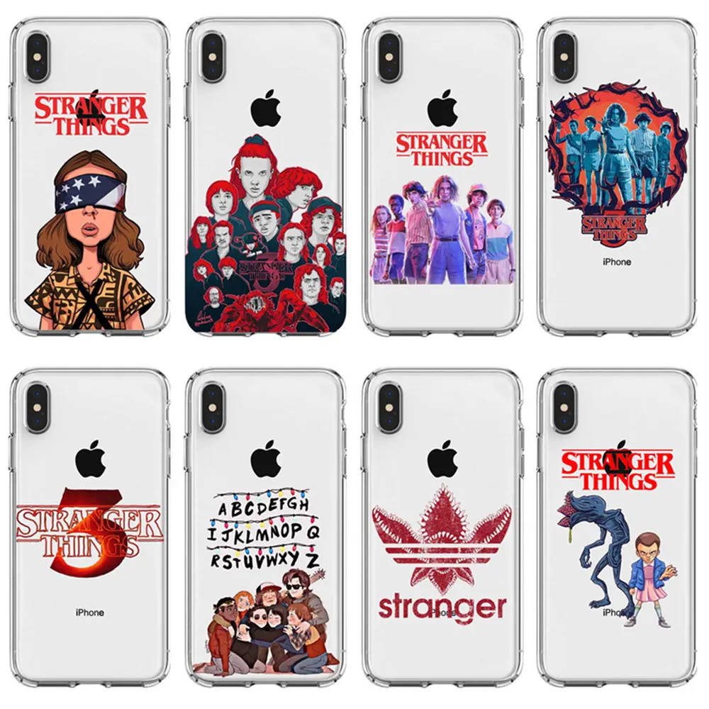 

stranger things season 3 soft TPU Phone Cover Ccase For iPhone MAX XR XS 6Plus 7 8 plus X10 SE 5S 6 6S 7 8