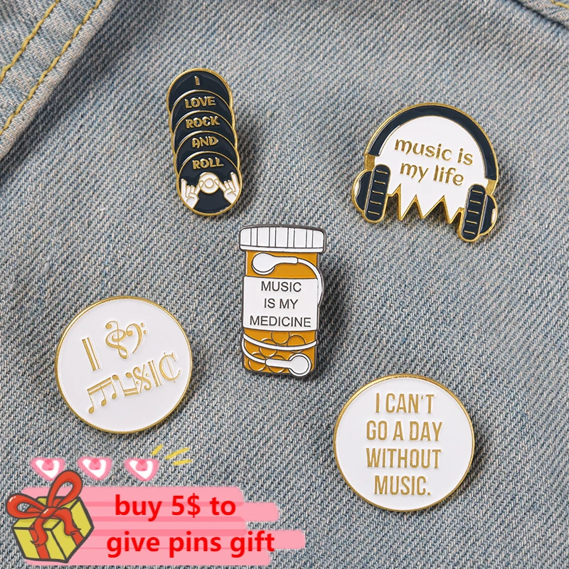 DJ Music Enamel Pin Brooch Lapel Badge