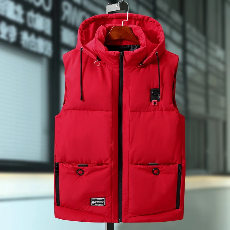 Мужской зимний жилет размеры до 7XL 8XL 9xl 60 Повседневная зимняя куртка без рукавов