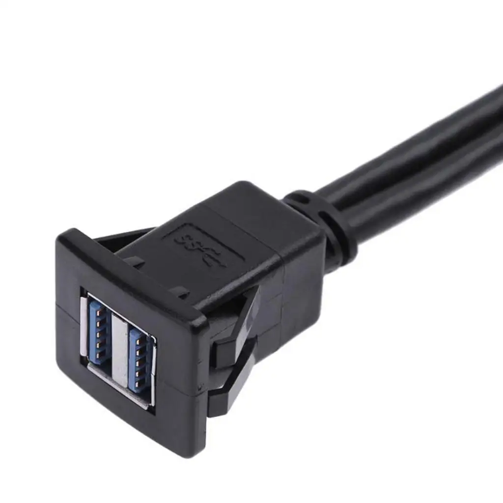 Кабель-удлинитель с двумя разъемами USB 3,0 A «Папа-мама» для подключения к автомобильной панели