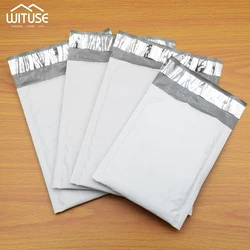 Enveloppes à bulles blanches en polyéthylène, 5 tailles, 10 pièces, sacs de courrier auto scellés, rembourrées pour courrier doublé Magazine 