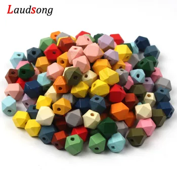 

10 12 20mm Natural Wood Unfinished Geometric Faceted Spacer Wooden Beads For DIY Jewelry Making Handmade Necklace Bracelet