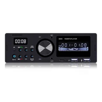 

DC 12V MMC FM Radio Portable Aux Bluetooth TF Card Stereo Car MP3 Player 4 Channel With Microphone Travel Audio USB
